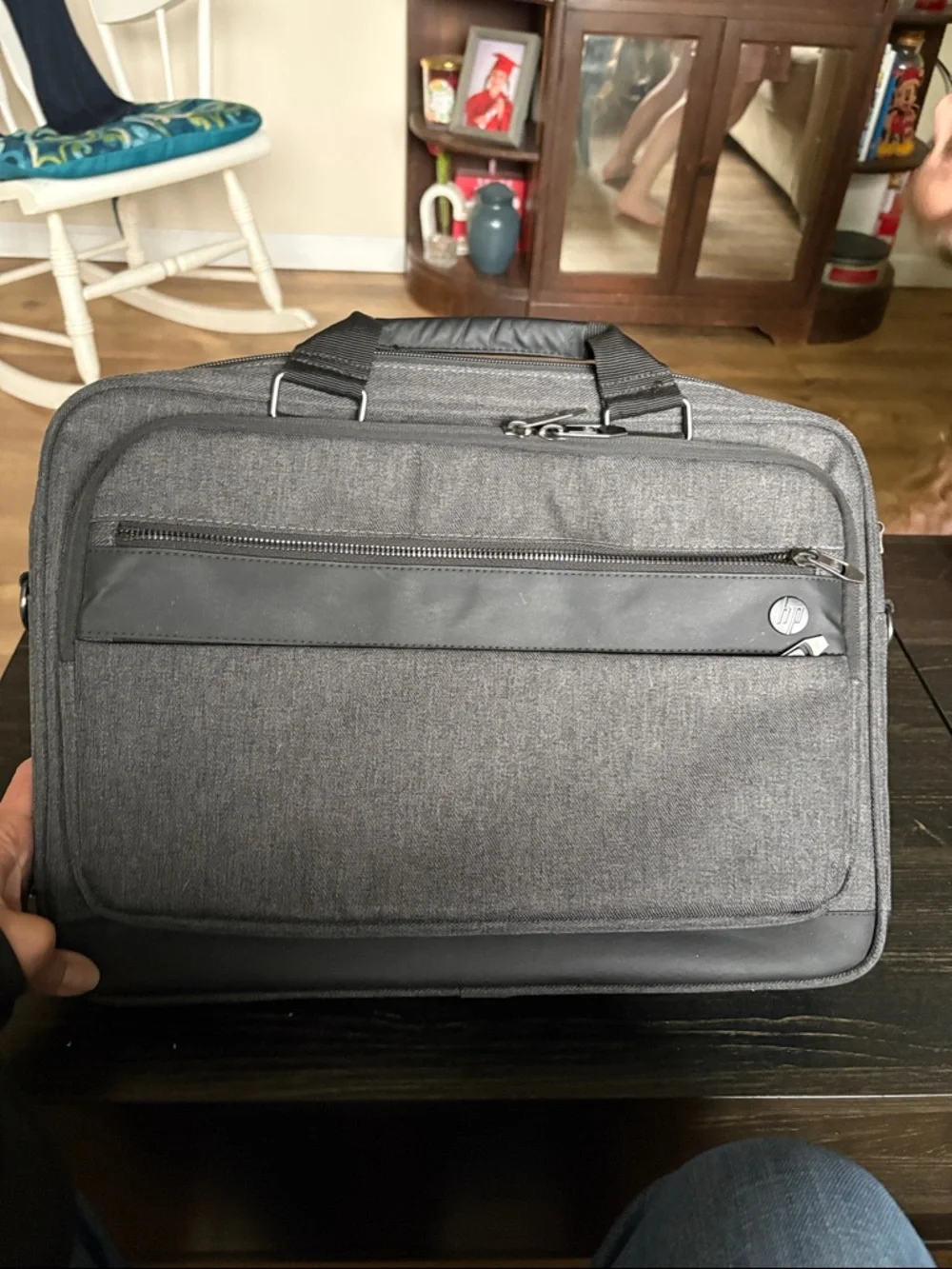 HP Men's Gray Laptop Briefcase - Professional Commuter Bag